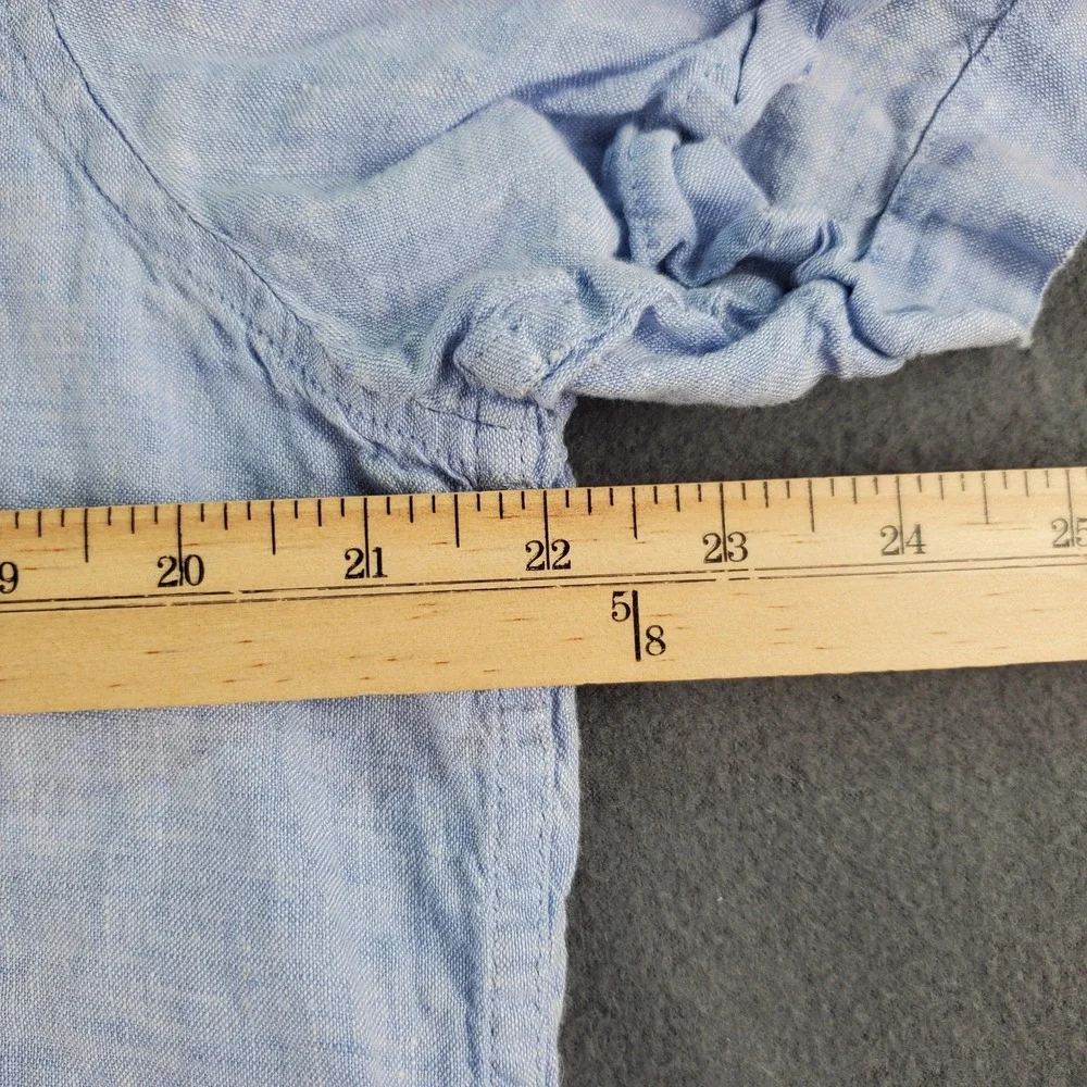Banana Republic Camden Standard Fit Blue Short Sleeve Button Up Shirt Men‎ L